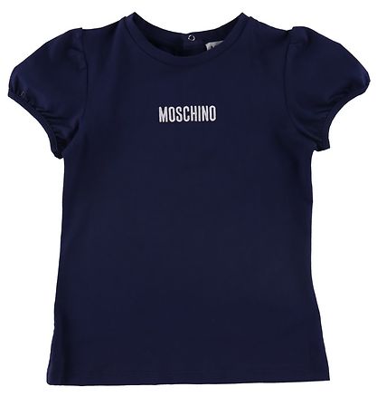 Moschino Sæt - T-Shirt/Spencer - Denim - Navy/Blå m. Logo