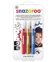 Snazaroo Ansigtsmaling - Penselmaling - 3 stk. - Rød/Guld/Blå