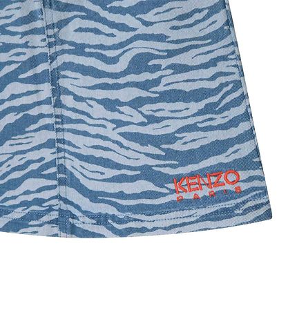 Kenzo Nederdel - Denim - Lyseblå m. Tigerstriber