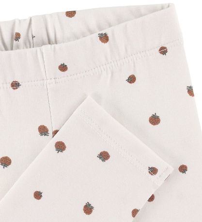 Smallstuff Leggings - Jordbær - White/Rosehip