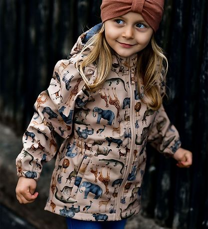Mikk-Line Softshelljakke m. Fleece - Recycled - Nougat m. Dyr