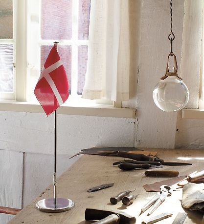 H.C. Andersen Bordflag - 38,5x10 cm - Stål m. Dannebrog