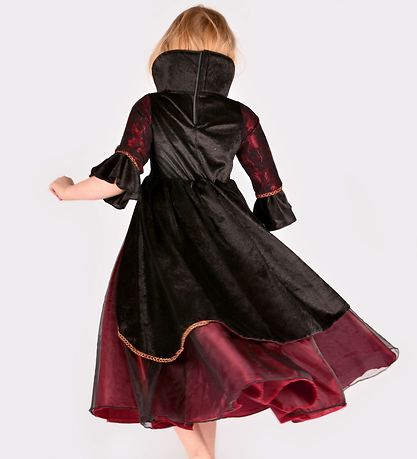Den Goda Fen Udklædning - Vampyrkjole - Rød/Sort