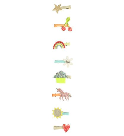 Meri Meri Hårspænder - 8-Pak - 5 cm - Icon Hair Clips