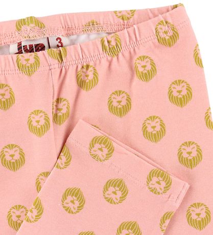 DYR-Cph Leggings - DYRCheetah - Soft Pink m. Mini Løver