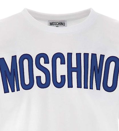 Moschino T-shirt - Maxi - Hvid/Blå