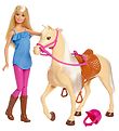 Barbie Dukkesæt -  Doll and Horse (Blonde)