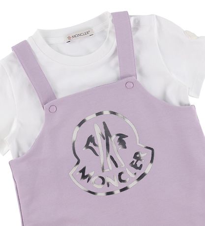 Moncler Spencer/T-shirt - Lilla/Hvid