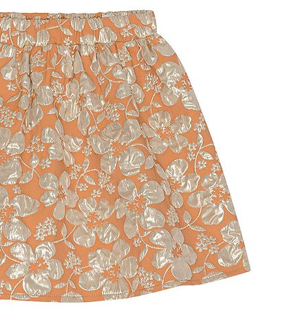 Christina Rohde Nederdel - Orange m. Blomster