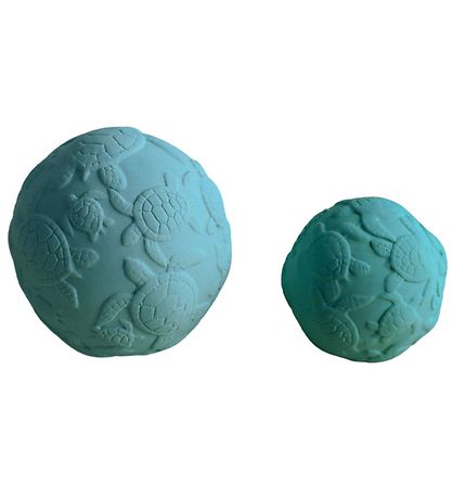 Natruba Bolde - Naturgummi - 2-pak - Blå m. Skildpadder
