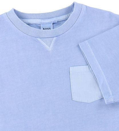 BOSS T-shirt - Luseblå m. Lomme