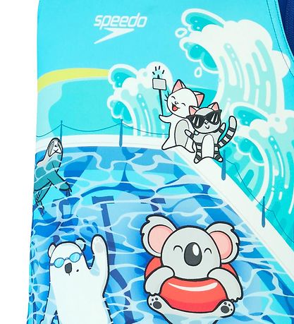 Speedo Badedragt - Digital Printed - Blå