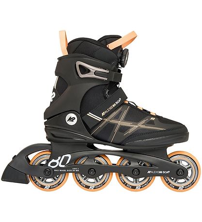 K2 Rulleskøjter - Alexia 80 Boa - Sort/Orange - Inliner
