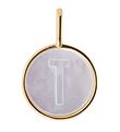 Design Letters Vedhæng Til Halskæde - T - Pearl Gold