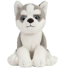 Living Nature Bamse - 17x7 cm - Husky Hundehvalp - Grå/Hvid