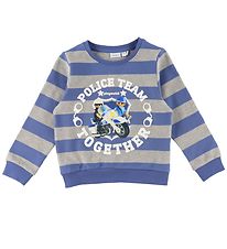 Name It Sweatshirt - NmmDes Playmobil - Bijou Blue/Gråmeleret m.
