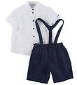 Emporio Armani Sæt - Skjorte/Shorts - Hvid/Navy