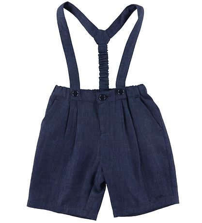 Emporio Armani Sæt - Skjorte/Shorts - Hvid/Navy