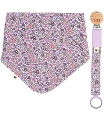 BIBS X Liberty Gavesæt - Savlesmæk/Suttesnor - Blomster - Violet
