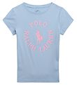 Polo Ralph Lauren T-shirt - Longwood - Lyseblå m. Rosa