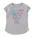 Nike T-shirt - Gråmeleret m. Print