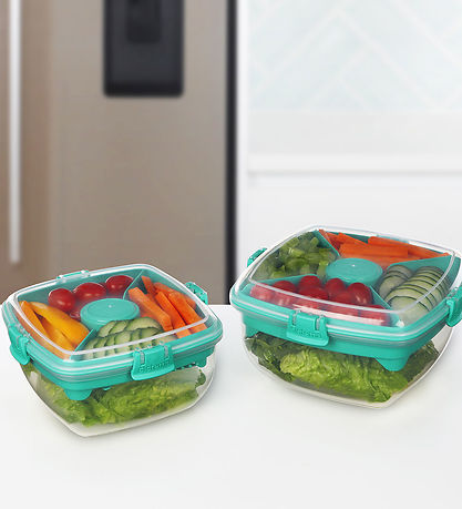 Sistema Madkasse m. Tilbehør - Salad - 1,1 L - Turkis