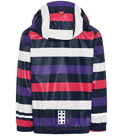 LEGO® Wear Regnjakke - PU - Jamaica 102 - Lilla/Hvid/Fuchsiastri