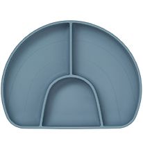 Cam Cam Tallerken - Silikone - 3 Rum - Rainbow - Midnight Blue