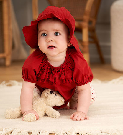 Müsli Kjole - Poplin - Berry Red