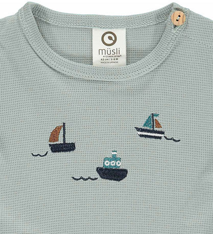 Müsli T-shirt - Waffle - Spa Green