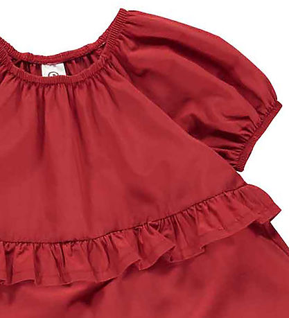 Müsli Kjole - Poplin - Berry Red