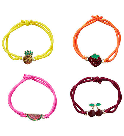 Pieces Kids Hårelastik - PkLullo - 4-pak - May - Flame Orange