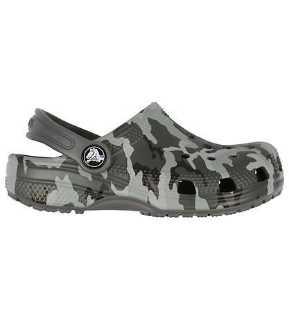 Crocs Sandaler - Classic Camo Clog K - Sort/Grå
