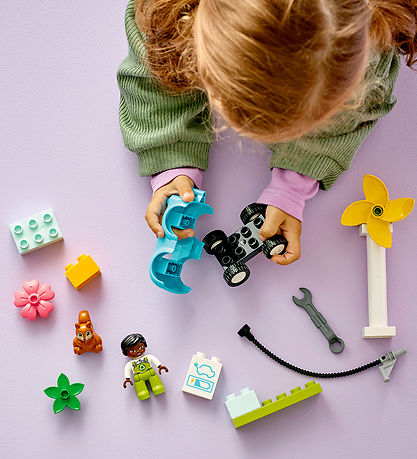 LEGO® DUPLO - Vindmølle og elbil 10985 - 16 Dele