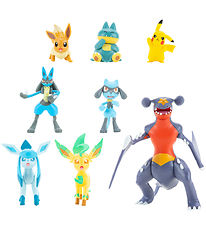 Pokémon Figurer - 8-pak - Battle Figure - Pikachu/Lucari