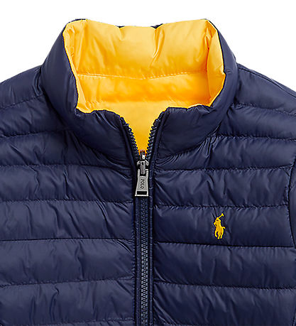 Polo Ralph Lauren Dynejakke - Vendbar - Classics - Navy/Gul
