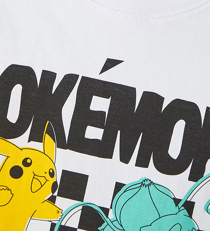 Name It T-shirt - NkmJulin Pokemon - Bright White m. Print