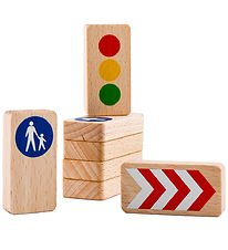 Waytoplay Trælegetøj - Trafiklys & Trafikskilt