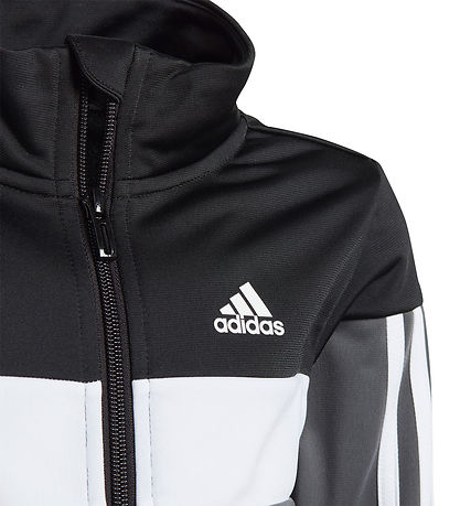 adidas Performance Træningssæt - Cardigan/Bukser - Sort/Hvid/Grå
