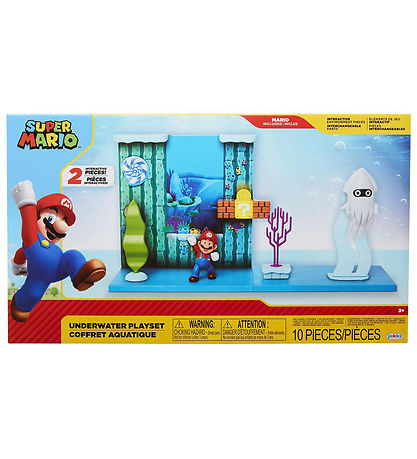 Super Mario Legesæt - Deluxe Underwater Playset - 10 Dele