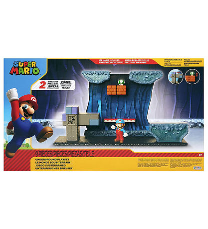 Super Mario Legesæt - Underground Playset - 9 Dele