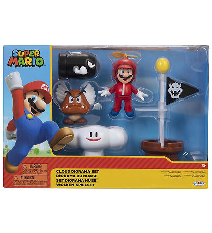 Super Mario Legesæt - Diorama Set - Cloud - 5 Dele
