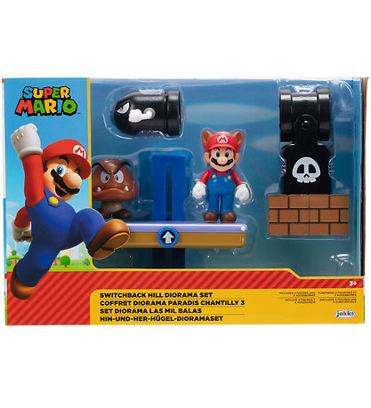 Super Mario Legesæt - Diorama Set - Switchback Hill - 5 Dele
