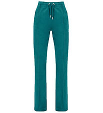 Juicy Couture Sweatpants - Velour - Deep Lagoon