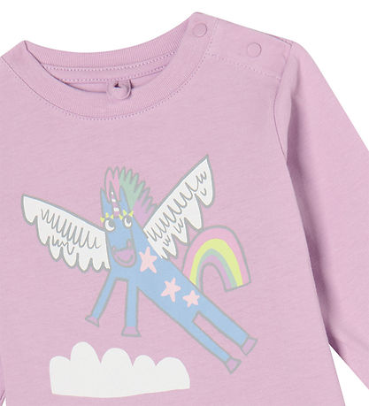 Stella McCartney Kids Bluse - Lilla m. Enhjørning