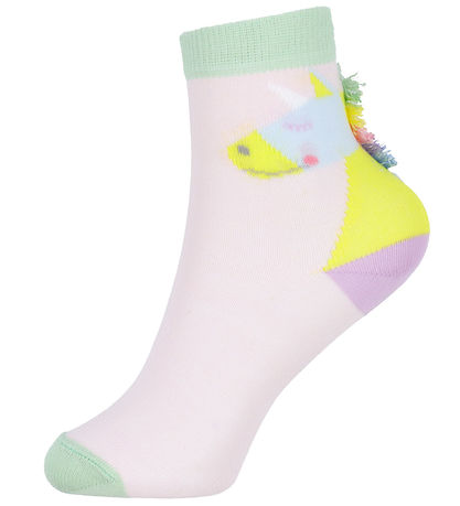 Stella McCartney Kids Strømper - 2-pak - Rosa/Grøn m. Frynser