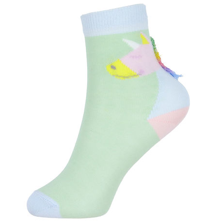 Stella McCartney Kids Strømper - 2-pak - Rosa/Grøn m. Frynser