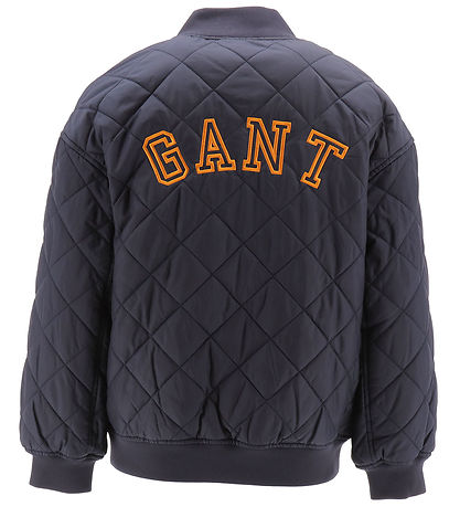 GANT Termojakke - Quilted Varsity - Evening Blue