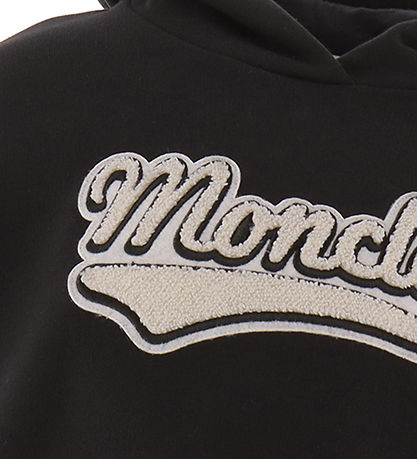 Moncler Hættetrøje - Sort m. Tekst