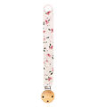 Smallstuff Pacifier Clip - White w. Flowers